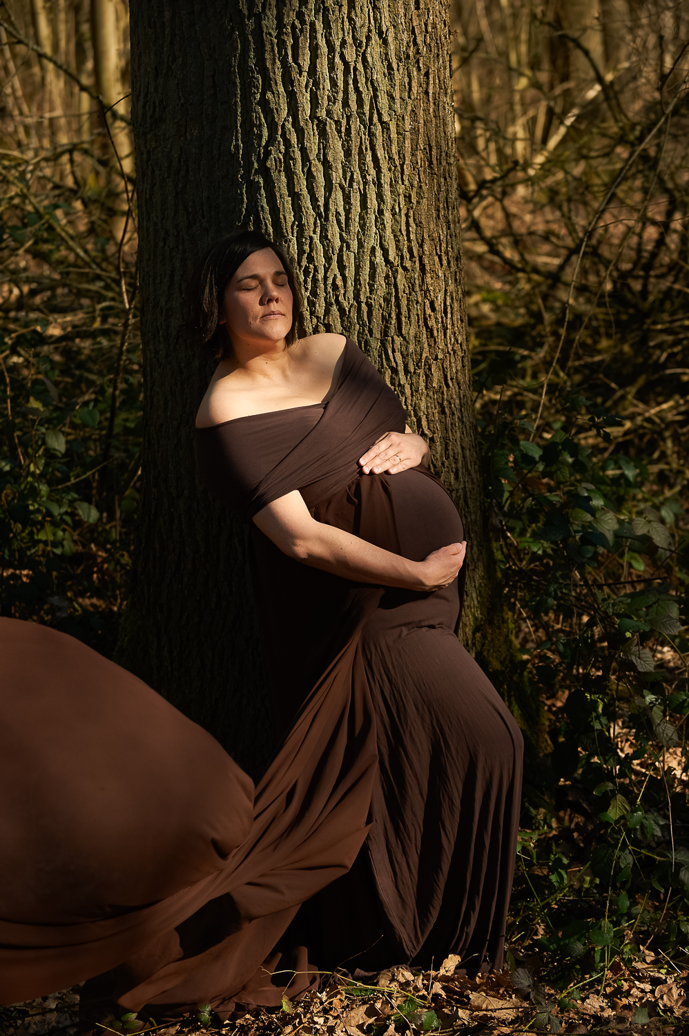 Robe Longue Drapée Maternité Shooting Grossesse ● HÉRA